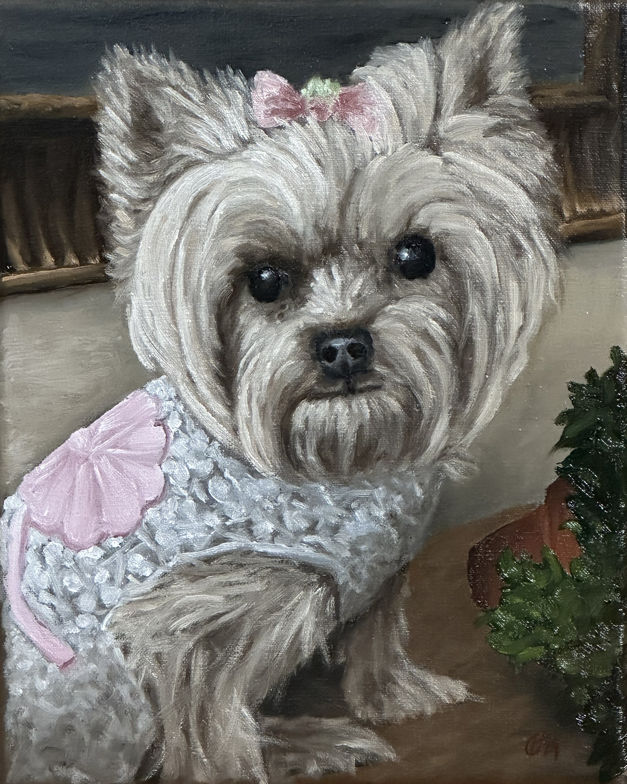 fine art pet painting commission - Yorkshire Terrier